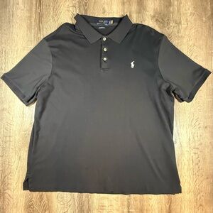 Polo Ralph Lauren Black Classic Fit Short Sleeve Polo Shirt - Mens XL